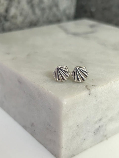 Silver Starburst Hexagon studs