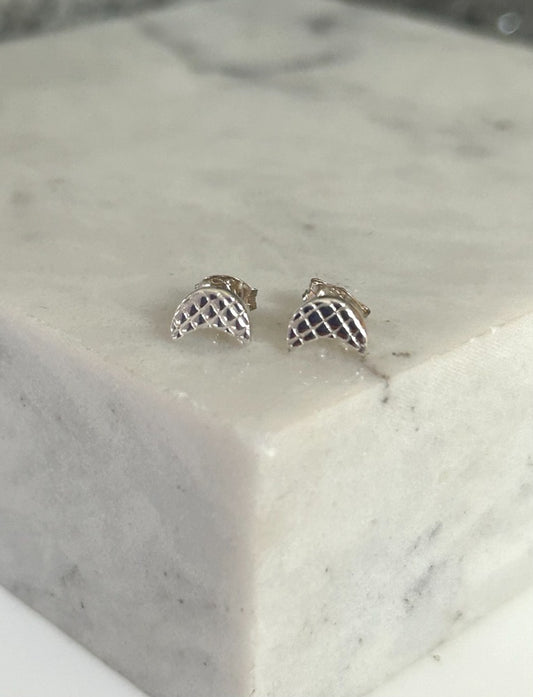 Silver Crescent Moon Earrings