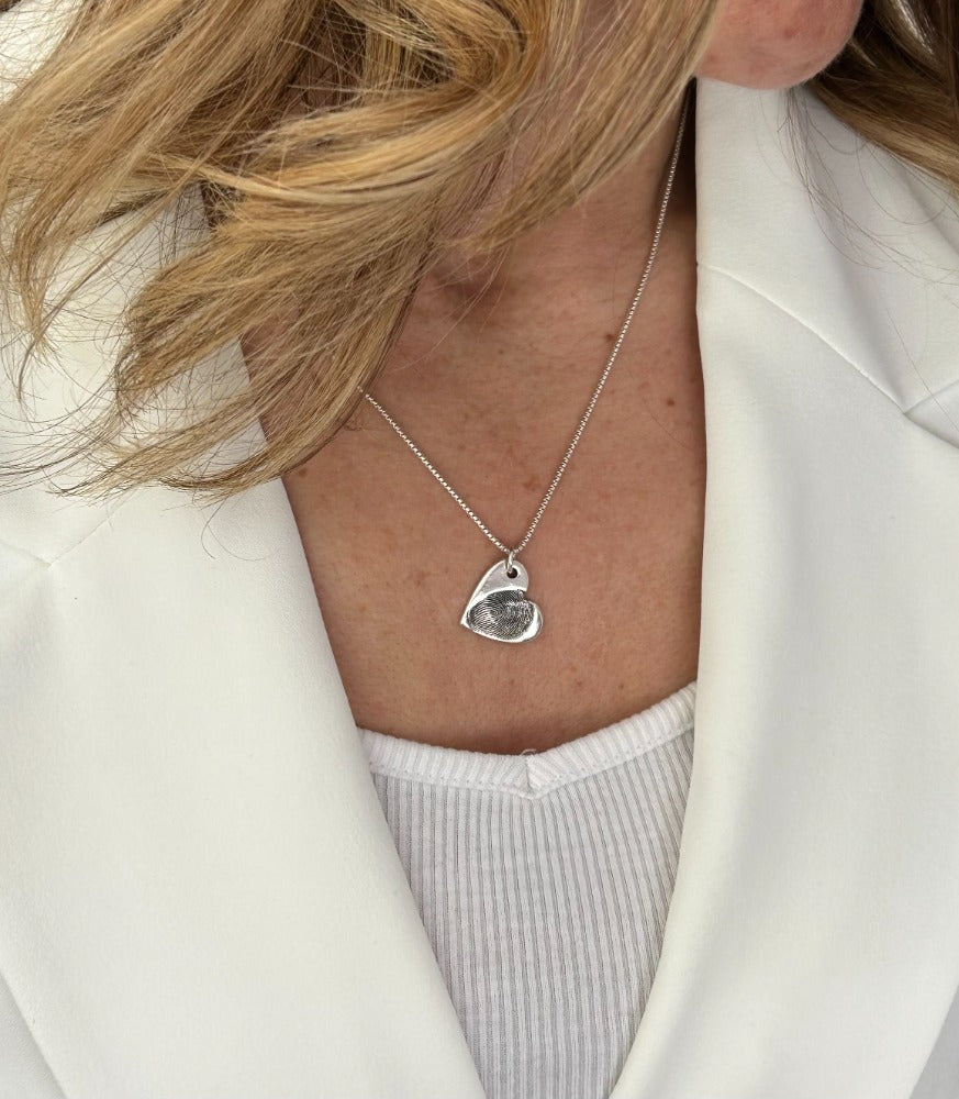 Silver Fingerprint Necklace