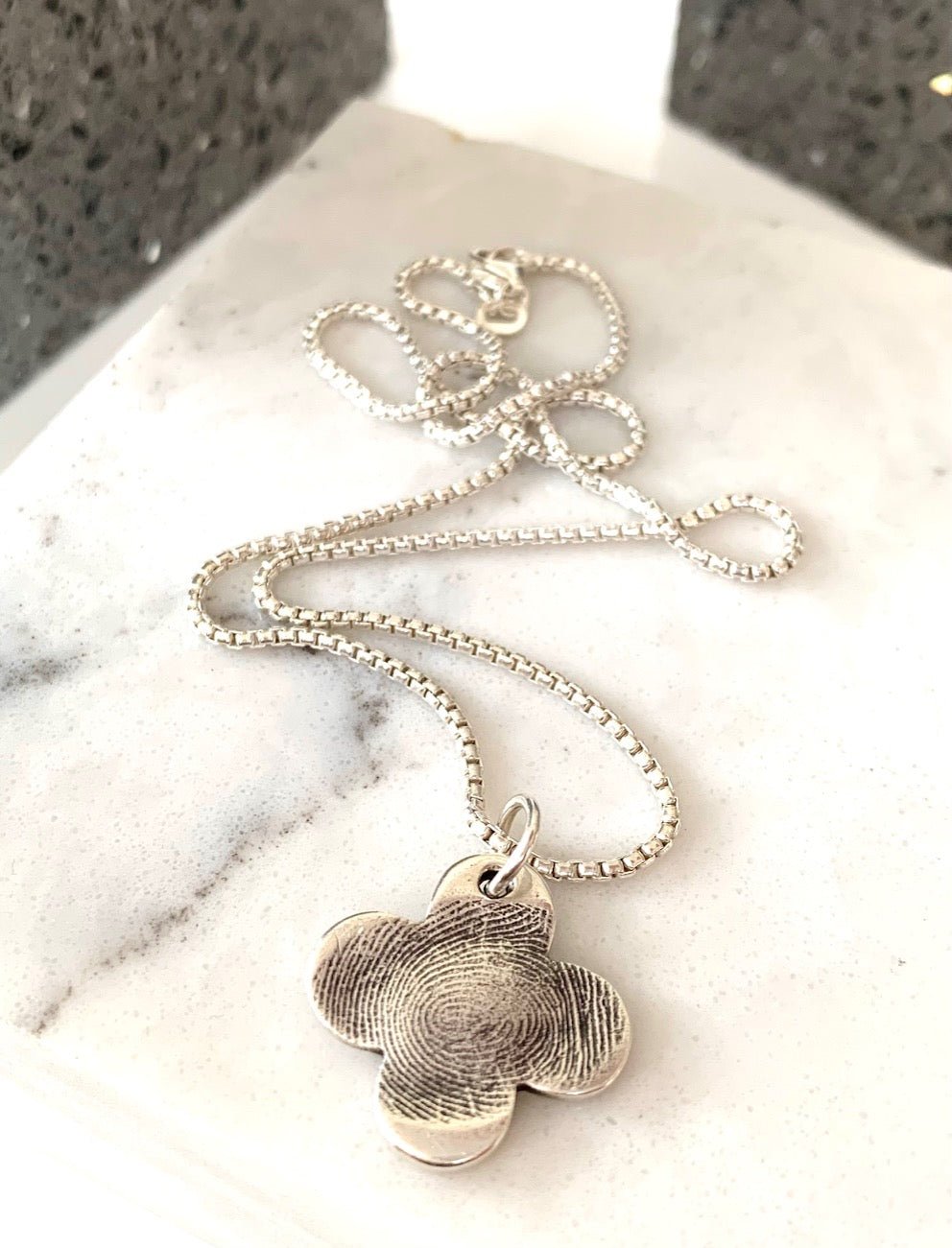Silver Fingerprint Necklace