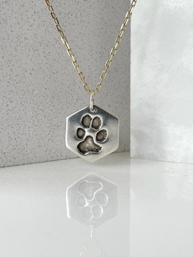 Paw Print In Heart Urn Necklace - Pet Cremation Jewelry – Cherished Emblems