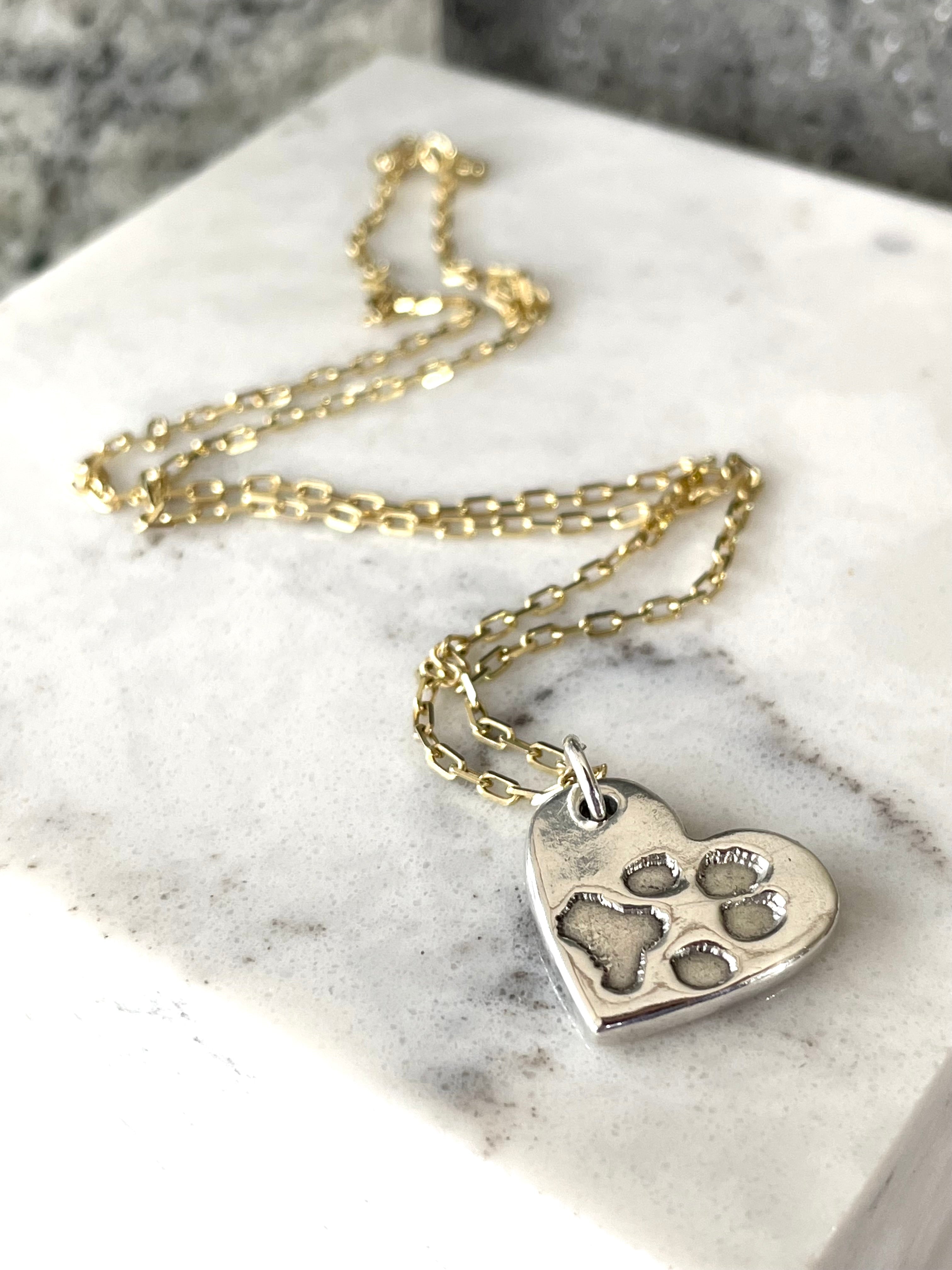 Love Note Pendant - The Paw Print Love Drop - LOVE IN A JEWEL®