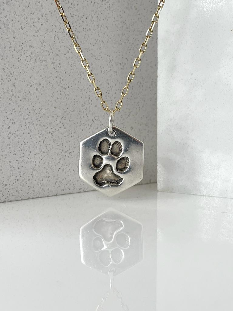 Amazon.com: Paw Prints On Heart Statement Chunky Pendant Rhinestone Necklace  for Women Silver Paws Charm Cat Dog Pet: Clothing, Shoes & Jewelry